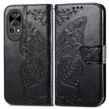 For Huawei  Nova 12 Pro Butterfly Love Flower Embossed Leather Phone Case(Black) - Huawei Cases by PMC Jewellery | Online Shopping South Africa | PMC Jewellery | Buy Now Pay Later Mobicred