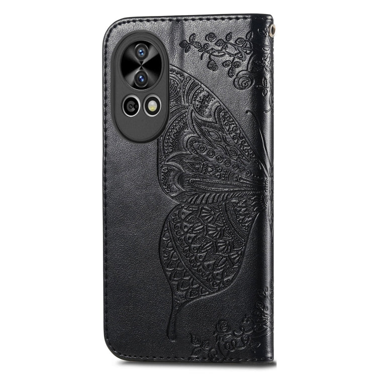 For Huawei  Nova 12 Pro Butterfly Love Flower Embossed Leather Phone Case(Black) - Huawei Cases by PMC Jewellery | Online Shopping South Africa | PMC Jewellery | Buy Now Pay Later Mobicred