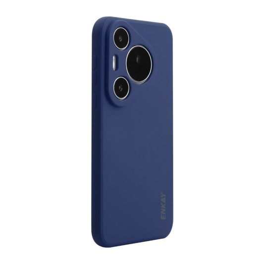 For Huawei Pura 70 Pro / 70 Pro+ ENKAY Hat-Prince Liquid Silicone Shockproof Protective Soft Case(Dark Blue) - Huawei Cases by ENKAY | Online Shopping South Africa | PMC Jewellery | Buy Now Pay Later Mobicred