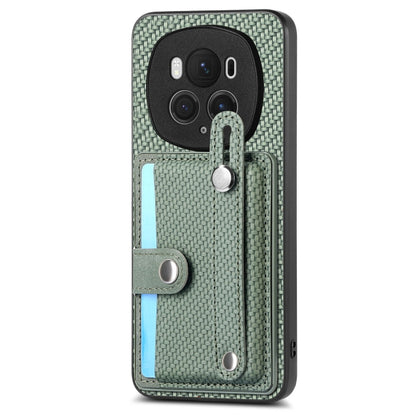 For Honor Magic6 Pro 5G Wristband Kickstand Card Wallet Back Cover Phone Case with Tool Knife(Green) - Honor Cases by PMC Jewellery | Online Shopping South Africa | PMC Jewellery | Buy Now Pay Later Mobicred