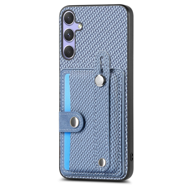 For Samsung Galaxy S25 5G Wristband Kickstand Wallet Back Phone Case with Tool Knife(Blue) - Galaxy S25 5G Cases by PMC Jewellery | Online Shopping South Africa | PMC Jewellery | Buy Now Pay Later Mobicred