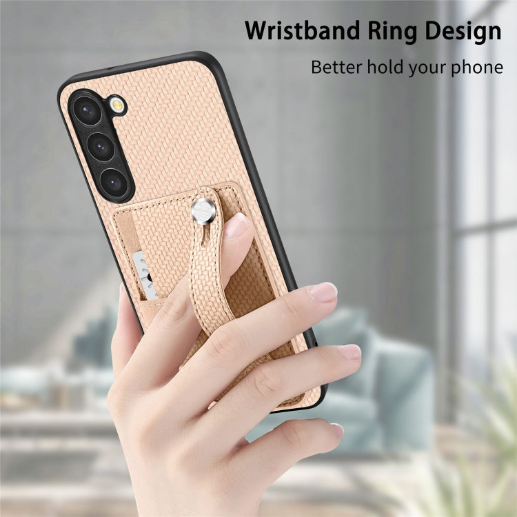 For Samsung Galaxy S25+ 5G Wristband Kickstand Wallet Back Phone Case with Tool Knife(Khaki) - Galaxy S25+ 5G Cases by PMC Jewellery | Online Shopping South Africa | PMC Jewellery | Buy Now Pay Later Mobicred