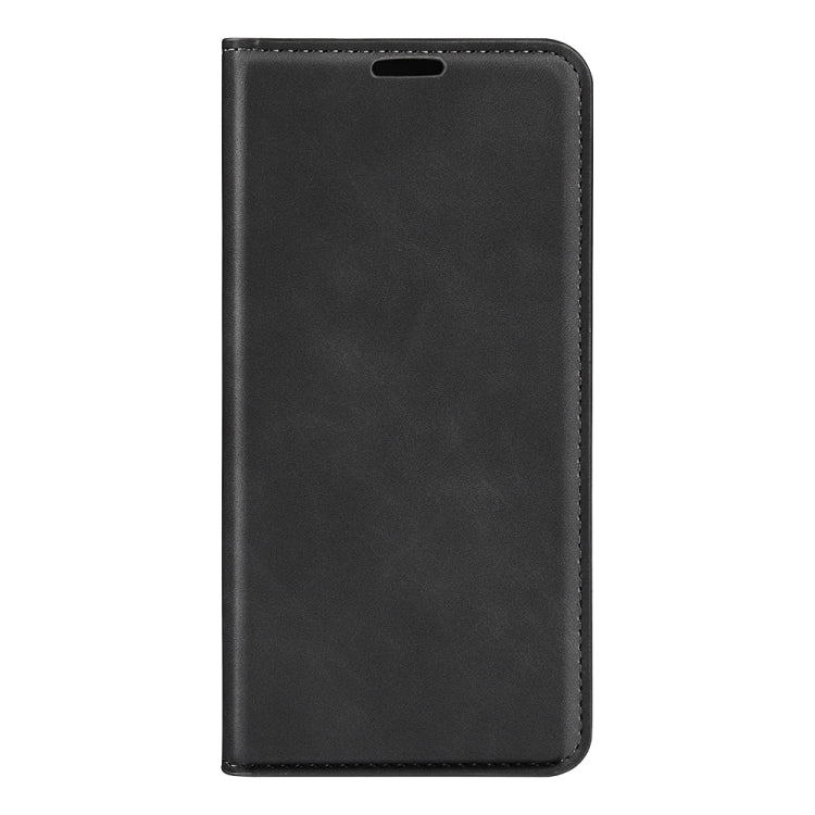 For Realme 11 Retro-skin Magnetic Suction Leather Phone Case(Black) - Realme Cases by PMC Jewellery | Online Shopping South Africa | PMC Jewellery | Buy Now Pay Later Mobicred