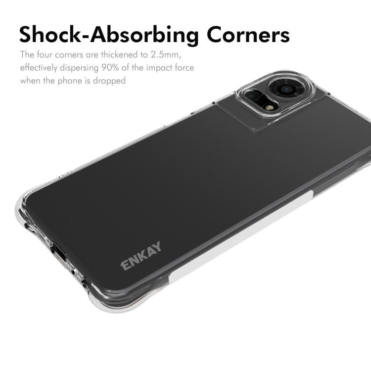 For TCL 50 LE 4G ENKAY Hat-Prince Transparent TPU Shockproof Phone Case - More Brand by ENKAY | Online Shopping South Africa | PMC Jewellery | Buy Now Pay Later Mobicred