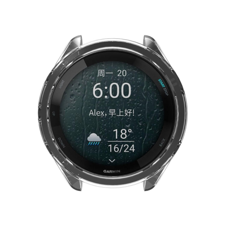For Garmin Forerunner 265 ENKAY Hat-Prince Transparent TPU Frame Drop Protection Case(Transparent) - Watch Cases by ENKAY | Online Shopping South Africa | PMC TechLife | Buy Now Pay Later Mobicred
