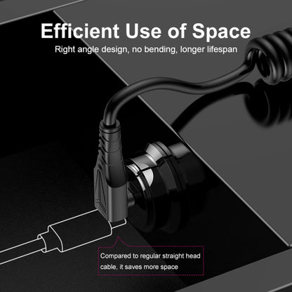 ENKAY PD 27W Type-C to 8 Pin 3A Elbow Expansion Spring Coiled Fast Chrging Data Cable, Length: 1.5m - 2 in 1 Cable by ENKAY | Online Shopping South Africa | PMC Jewellery | Buy Now Pay Later Mobicred