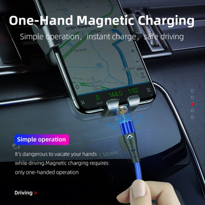 ENKAY 3A USB to 8 Pin Magnetic Fast Charging Data Cable with LED Light, Length:1m(Blue) - Charging Cable & Head by ENKAY | Online Shopping South Africa | PMC Jewellery | Buy Now Pay Later Mobicred