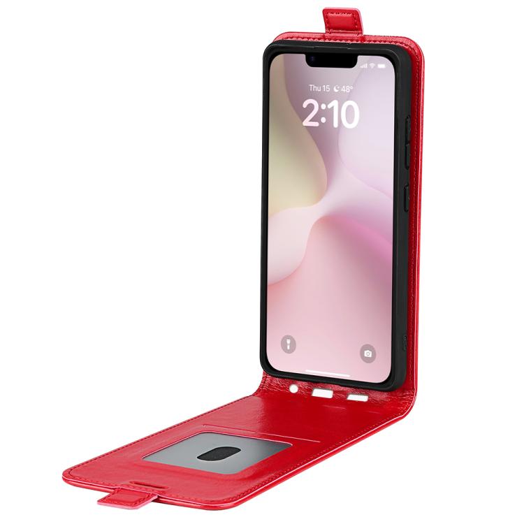 For iPhone 16e R64 Texture Single Vertical Flip Leather Phone Case(Red) - iPhone 16e Cases by PMC TechLife | Online Shopping South Africa | PMC TechLife | Buy Now Pay Later Mobicred