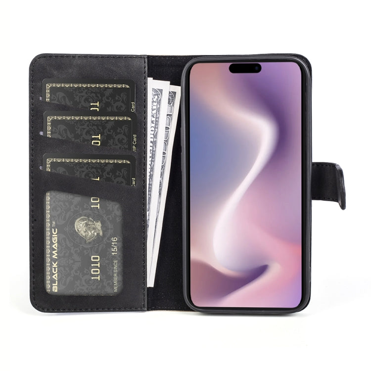 For iPhone 16 Pro Stitching Horizontal Flip Leather Phone Case(Black) - iPhone 16 Pro Cases by PMC Jewellery | Online Shopping South Africa | PMC Jewellery | Buy Now Pay Later Mobicred