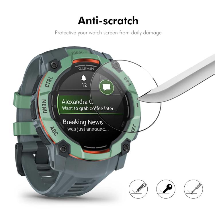 For Garmin Instinct 3 AMOLED / Solar 50mm ENKAY 3D Full Coverage Soft PC Edge PMMA HD Screen Protector Film - free shipping - PMC TechLife - Order now!