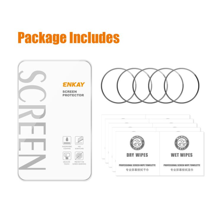 For Garmin Instinct 3 AMOLED / Solar 45mm 5pcs ENKAY 3D Full Coverage Soft PC Edge PMMA HD Screen Protector Film - free shipping - PMC TechLife - Order now!