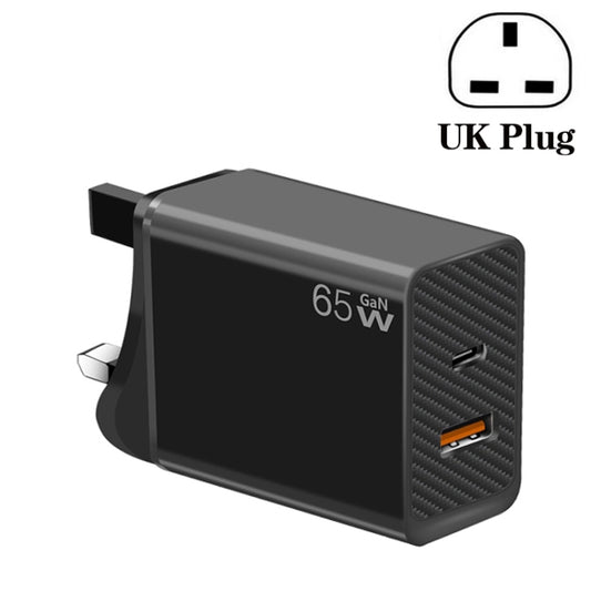 GaN PD48W Type-C PD3.0 + USB3.0 Notebook Adapter ，UK Plug(Black) - Multifunction Charger by PMC Jewellery | Online Shopping South Africa | PMC Jewellery | Buy Now Pay Later Mobicred