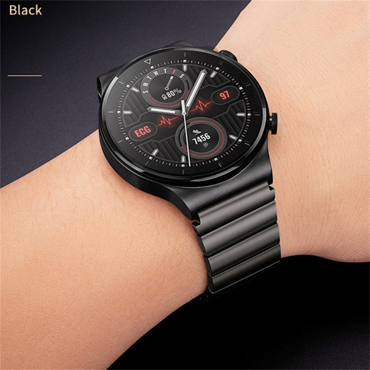 For Huawei Watch GT Runner One Bead Titanium Alloy Watch Band(Black) - Watch Bands by PMC TechLife | Online Shopping South Africa | PMC TechLife