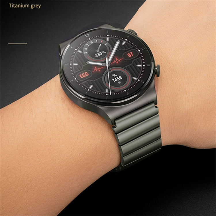 For Samsung Galaxy Watch 42mm One Bead Titanium Alloy Watch Band(Gray) - Watch Bands by PMC Jewellery | Online Shopping South Africa | PMC Jewellery