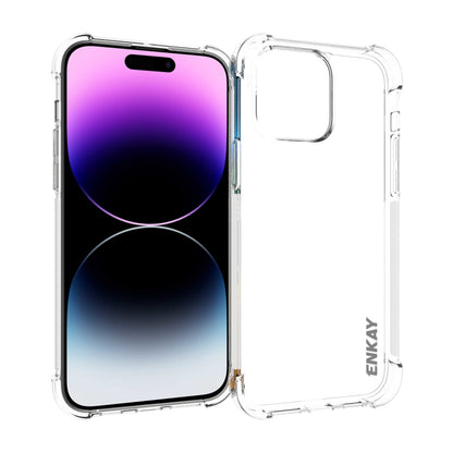 For iPhone 15 Pro ENKAY Hat-Prince Transparent TPU Shockproof Phone Case - iPhone 15 Pro Cases by ENKAY | Online Shopping South Africa | PMC Jewellery | Buy Now Pay Later Mobicred