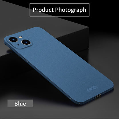 For iPhone 15 Plus  MOFI Fandun Series Frosted PC Ultra-thin All-inclusive Phone Case(Blue) - More iPhone Cases by MOFI | Online Shopping South Africa | PMC Jewellery