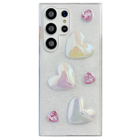 For Samsung Galaxy S22 Ultra 5G Love Epoxy TPU Protective Case(Pink) - Galaxy S22 Ultra 5G Cases by PMC Jewellery | Online Shopping South Africa | PMC Jewellery