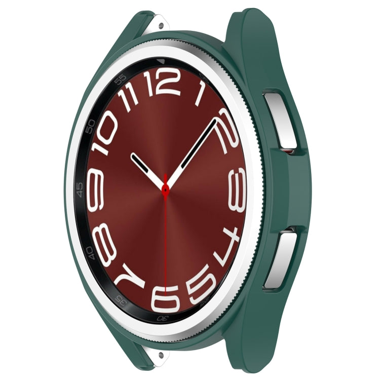 For Samsung Galaxy Watch 6 Classic 43mm Half Coverage Hollow PC Watch Protective Case(Green) - Watch Cases by PMC TechLife | Online Shopping South Africa | PMC TechLife | Buy Now Pay Later Mobicred