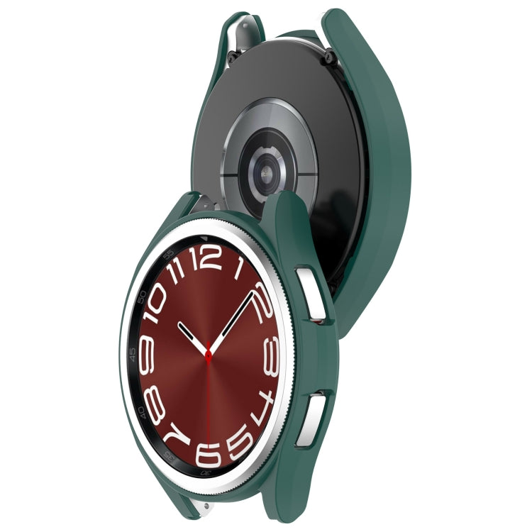For Samsung Galaxy Watch 6 Classic 43mm Half Coverage Hollow PC Watch Protective Case(Green) - Watch Cases by PMC TechLife | Online Shopping South Africa | PMC TechLife | Buy Now Pay Later Mobicred