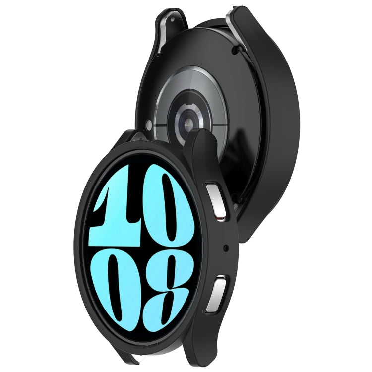 For Samsung Galaxy Watch 6 44mm Half Coverage Hollow PC Watch Protective Case(Black) - Watch Cases by PMC TechLife | Online Shopping South Africa | PMC TechLife