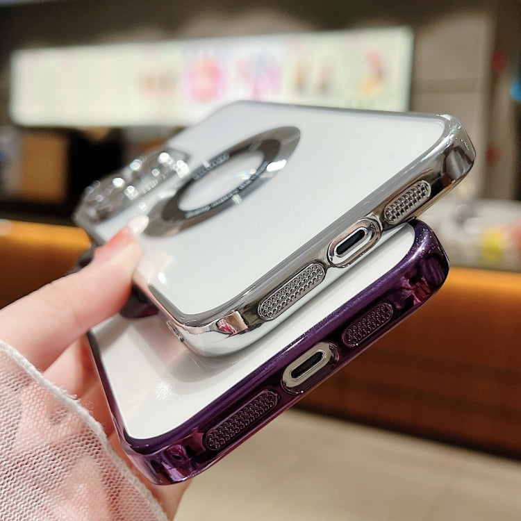For iPhone 16 Pro Electroplating Magsafe TPU Phone Case(Rose) - iPhone 16 Pro Cases by PMC TechLife | Online Shopping South Africa | PMC TechLife | Buy Now Pay Later Mobicred