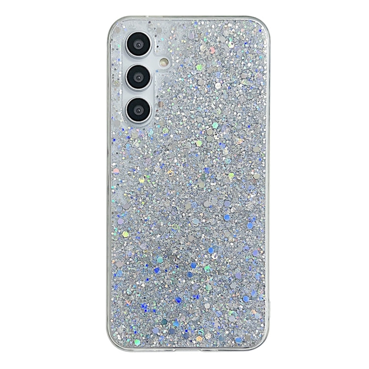 For Samsung Galaxy S24 5G Glitter Sequins Epoxy TPU Phone Case(Silver) - Galaxy S24 5G Cases by PMC Jewellery | Online Shopping South Africa | PMC Jewellery