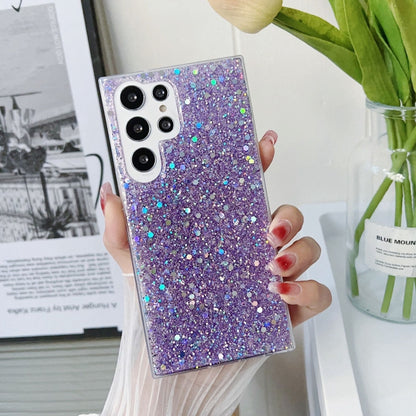 For Samsung Galaxy S24 Ultra 5G Glitter Sequins Epoxy TPU Phone Case(Purple) - Galaxy S24 Ultra 5G Cases by PMC Jewellery | Online Shopping South Africa | PMC Jewellery