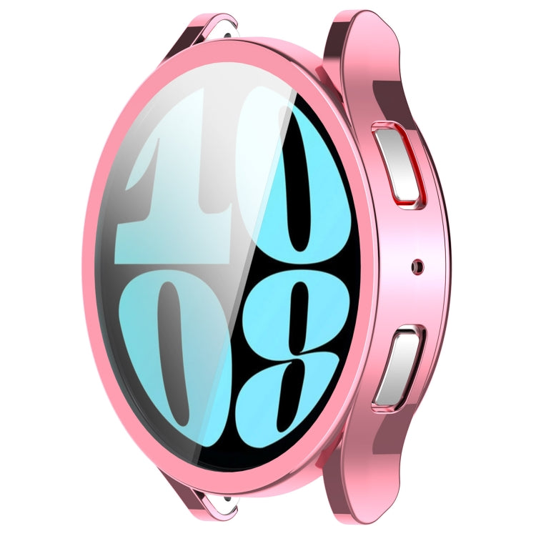 For Samsung Galaxy Watch6 40mm Full Coverage TPU Electroplated Watch Protective Case(Pink) - Watch Cases by PMC TechLife | Online Shopping South Africa | PMC TechLife