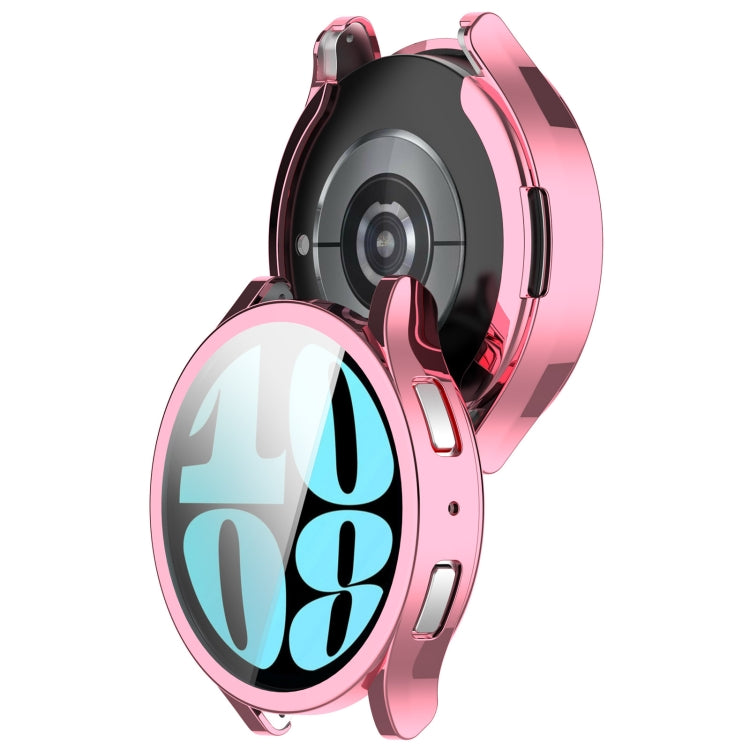 For Samsung Galaxy Watch6 40mm Full Coverage TPU Electroplated Watch Protective Case(Pink) - Watch Cases by PMC TechLife | Online Shopping South Africa | PMC TechLife