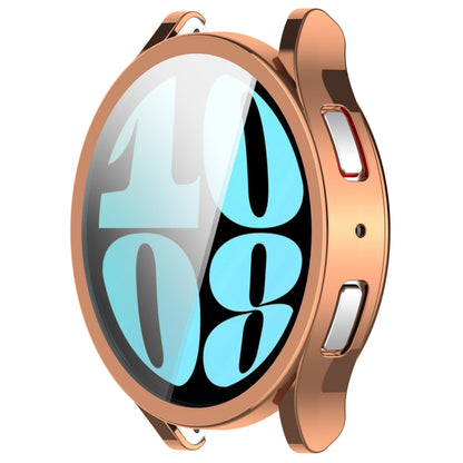 For Samsung Galaxy Watch6 44mm Full Coverage TPU Electroplated Watch Protective Case(Rose Gold) - Watch Cases by PMC Jewellery | Online Shopping South Africa | PMC Jewellery