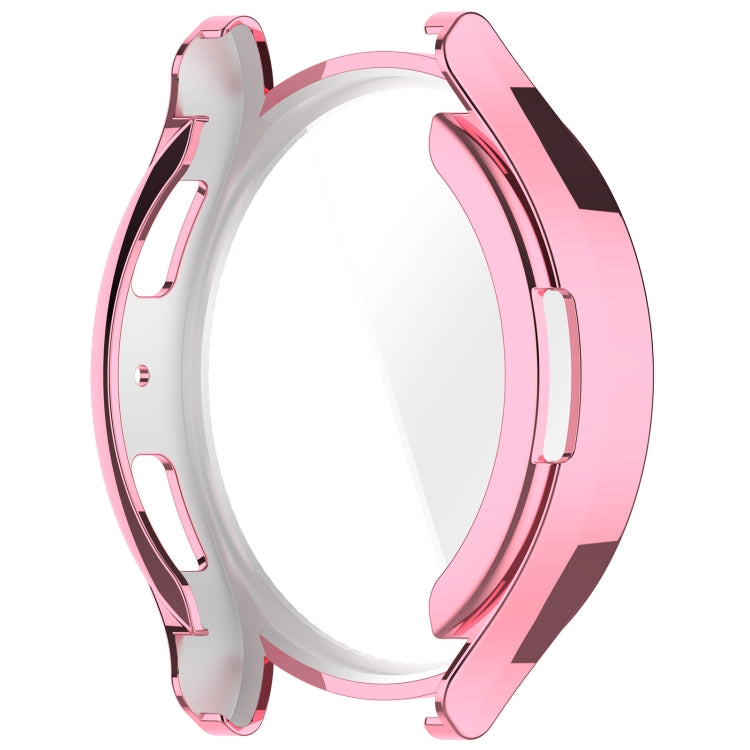 For Samsung Galaxy Watch6 44mm Full Coverage TPU Electroplated Watch Protective Case(Pink) - Watch Cases by PMC Jewellery | Online Shopping South Africa | PMC Jewellery