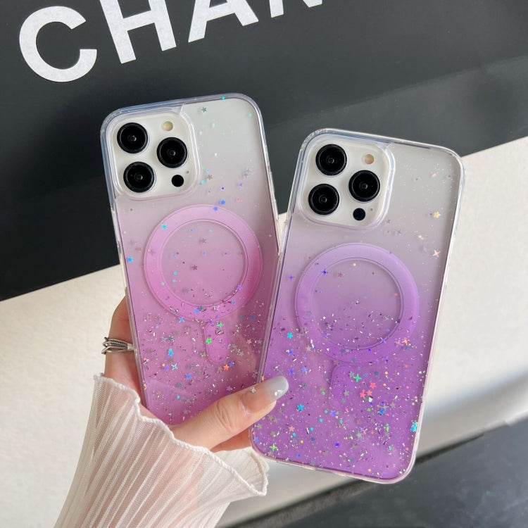 For iPhone 11 Pro MagSafe Glitter Hybrid Clear TPU Phone Case(White) - iPhone 11 Pro Cases by PMC Jewellery | Online Shopping South Africa | PMC Jewellery