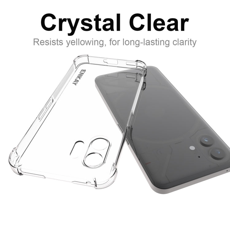 For Nothing Phone 2 ENKAY Transparent TPU Shockproof Phone Case with Glass Film - More Brand by ENKAY | Online Shopping South Africa | PMC Jewellery | Buy Now Pay Later Mobicred