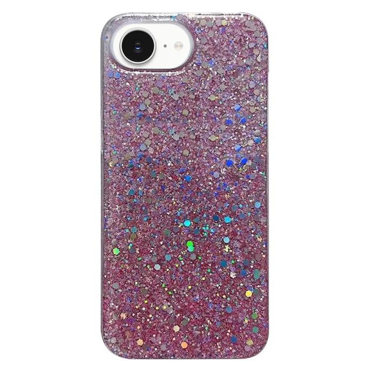 For iPhone 16e Glitter Sequins Epoxy TPU Phone Case(Pink) - iPhone 16e Cases by PMC TechLife | Online Shopping South Africa | PMC TechLife | Buy Now Pay Later Mobicred