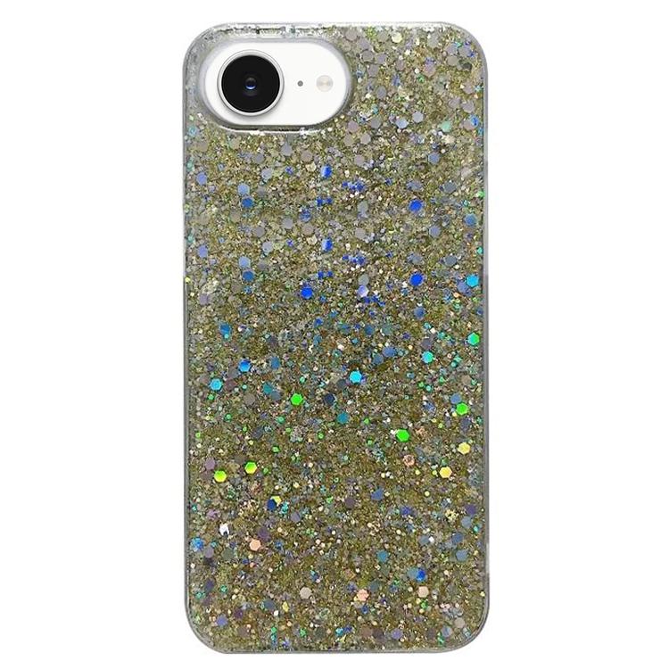 For iPhone 16e Glitter Sequins Epoxy TPU Phone Case(Gold) - iPhone 16e Cases by PMC TechLife | Online Shopping South Africa | PMC TechLife | Buy Now Pay Later Mobicred