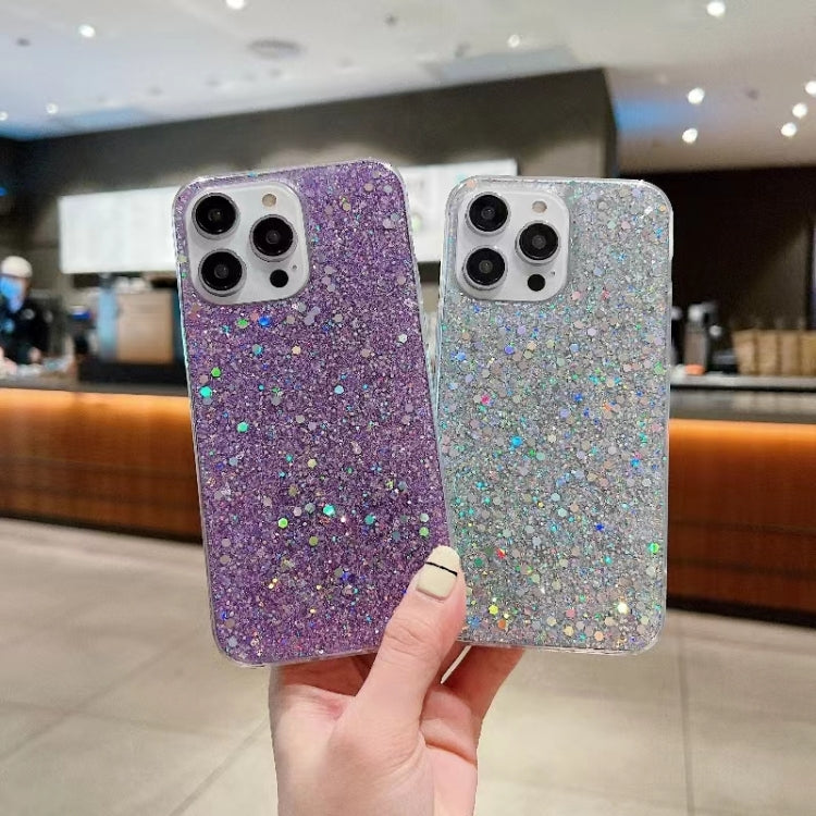 For iPhone 16 Pro Max Glitter Sequins Epoxy TPU Phone Case(Blue) - iPhone 16 Pro Max Cases by PMC TechLife | Online Shopping South Africa | PMC TechLife | Buy Now Pay Later Mobicred