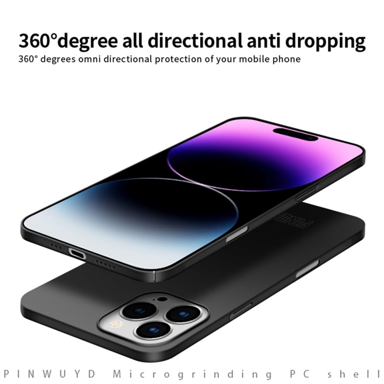 For iPhone 16 Pro PINWUYO Micro-Frosted PC Ultra-thin Hard Phone Case with Magsafe Magnetic Ring(Black) - iPhone 16 Pro Cases by PINWUYO | Online Shopping South Africa | PMC Jewellery | Buy Now Pay Later Mobicred