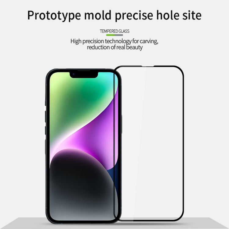 For iPhone 16e PINWUYO 9H 2.5D Full Screen Tempered Glass Film(Black) - iPhone 16e Tempered Glass by PINWUYO | Online Shopping South Africa | PMC TechLife | Buy Now Pay Later Mobicred