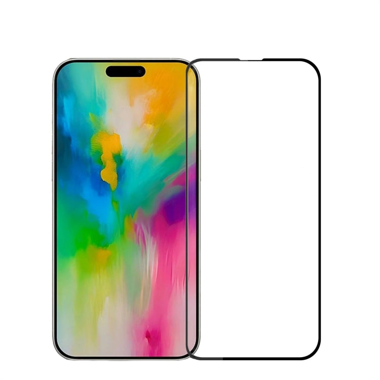 For iPhone 16 MOFI 9H 2.5D Full Screen Tempered Glass Film(Black) - free shipping - PMC TechLife - Order now!