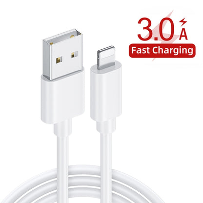 PD30W USB-C / Type-C + QC3.0 USB Dual Port Charger with 1m USB to 8 Pin Data Cable, US Plug - USB Charger by PMC Jewellery | Online Shopping South Africa | PMC Jewellery | Buy Now Pay Later Mobicred