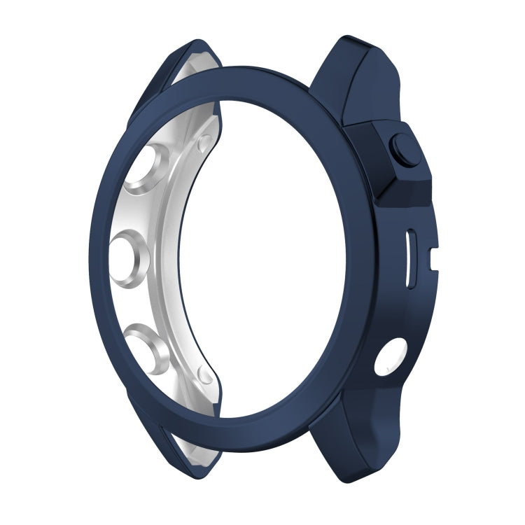 For Garmin Epix Pro 47mm Half Package Electroplated TPU Watch Protective Case(Blue) - Watch Cases by PMC TechLife | Online Shopping South Africa | PMC TechLife | Buy Now Pay Later Mobicred