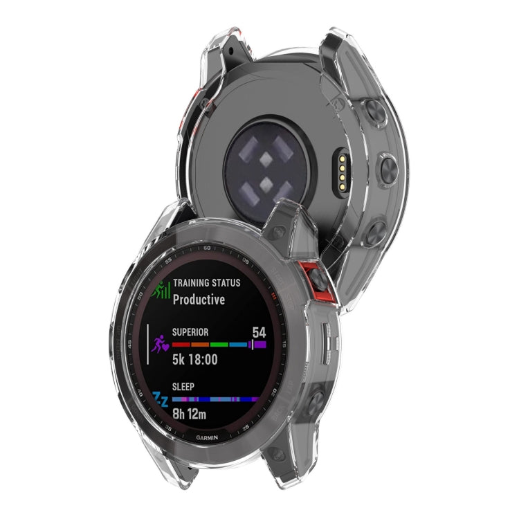 For Garmin Epix Pro 47mm Half-Package TPU Watch Protective Case(Transparent) - Watch Cases by PMC TechLife | Online Shopping South Africa | PMC TechLife | Buy Now Pay Later Mobicred