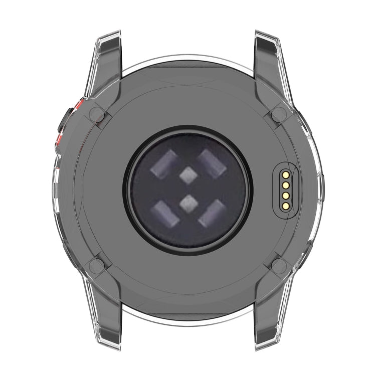 For Garmin Fenix 7S Pro Half-Package TPU Watch Protective Case(Transparent Orange) - Watch Cases by PMC TechLife | Online Shopping South Africa | PMC TechLife | Buy Now Pay Later Mobicred