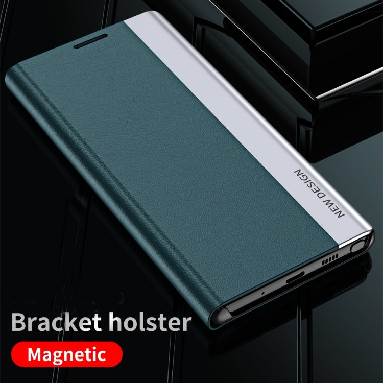 For iPhone 16 Pro Side Electroplated Adsorption Leather Phone Case(Yellow) - iPhone 16 Pro Cases by PMC TechLife | Online Shopping South Africa | PMC TechLife | Buy Now Pay Later Mobicred