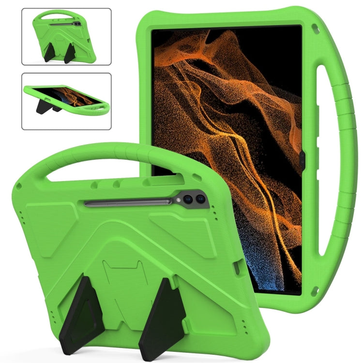 For Samsung Galaxy Tab S9 Ultra EVA Shockproof Tablet Case with Holder(Green) - Galaxy Tab S9 Ultra Cases by PMC Jewellery | Online Shopping South Africa | PMC Jewellery | Buy Now Pay Later Mobicred