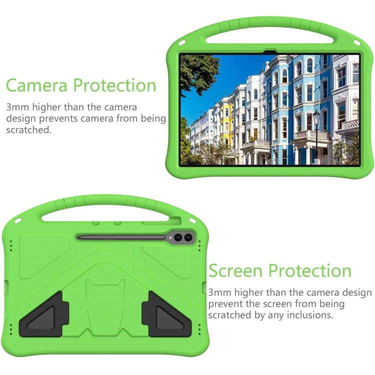 For Samsung Galaxy Tab S10 Ultra 14.6 EVA Shockproof Tablet Case with Holder(Green) - Tab S10 Ultra Cases by PMC Jewellery | Online Shopping South Africa | PMC Jewellery | Buy Now Pay Later Mobicred