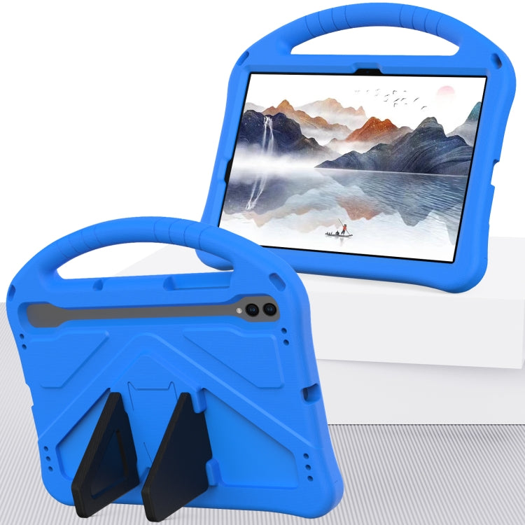 For Samsung Galaxy Tab S10 EVA Shockproof Tablet Case with Holder(Blue) - Tab S10 Cases by PMC Jewellery | Online Shopping South Africa | PMC Jewellery | Buy Now Pay Later Mobicred