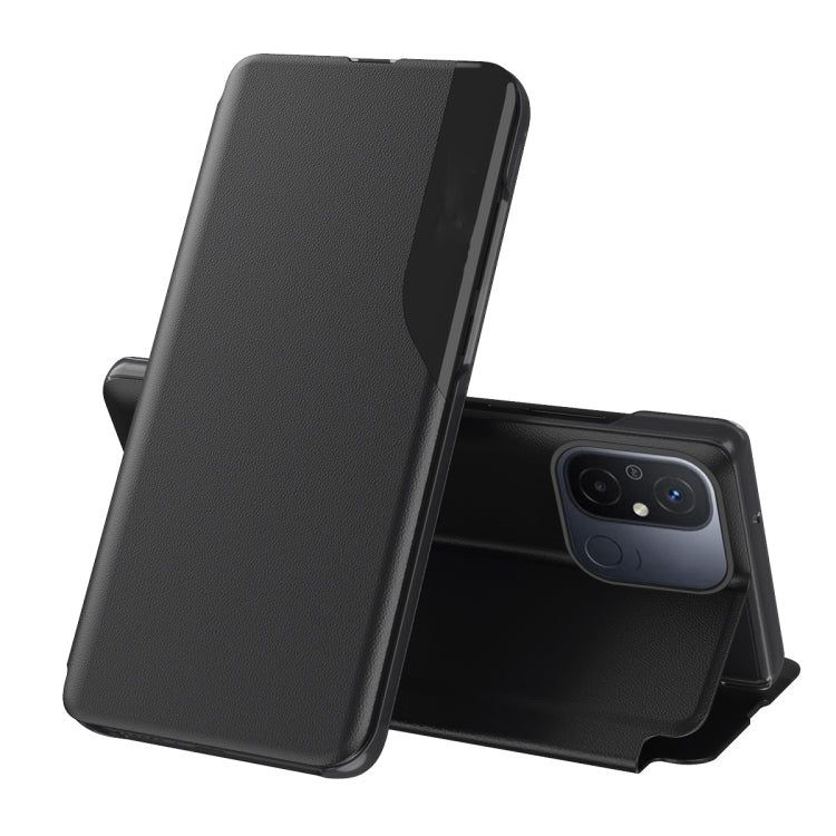For Xiaomi Redmi 13C Attraction Flip Holder Leather Phone Case(Black) - 13C Cases by PMC TechLife | Online Shopping South Africa | PMC TechLife