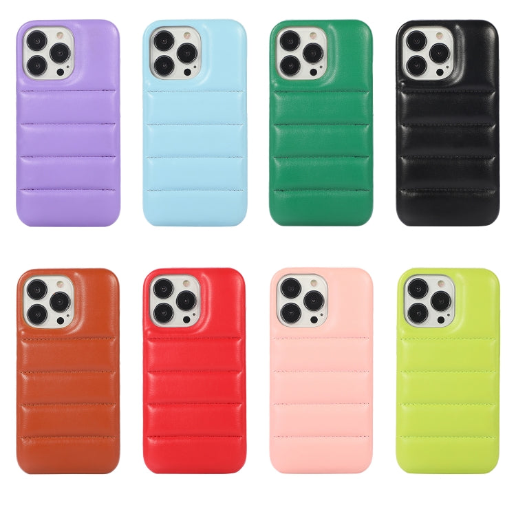 For  iPhone 15 Pro Max Down Jacket Airbag Shockproof Phone Case(Purple) - iPhone 15 Pro Max Cases by PMC TechLife | Online Shopping South Africa | PMC TechLife | Buy Now Pay Later Mobicred