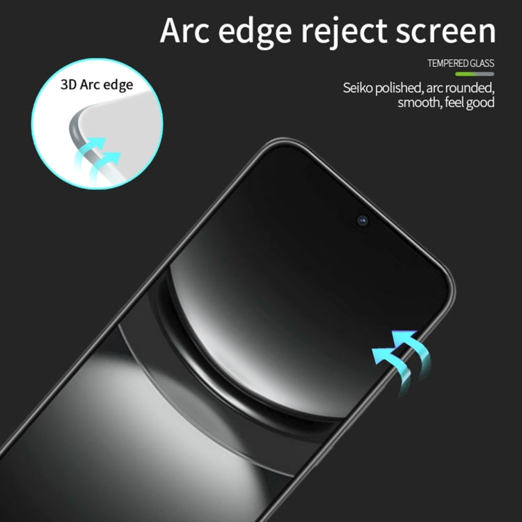 For Huawei Nova 12 MOFI 9H 3D Explosion-proof Curved Screen Tempered Glass Film(Black) - Huawei Tempered Glass by MOFI | Online Shopping South Africa | PMC TechLife